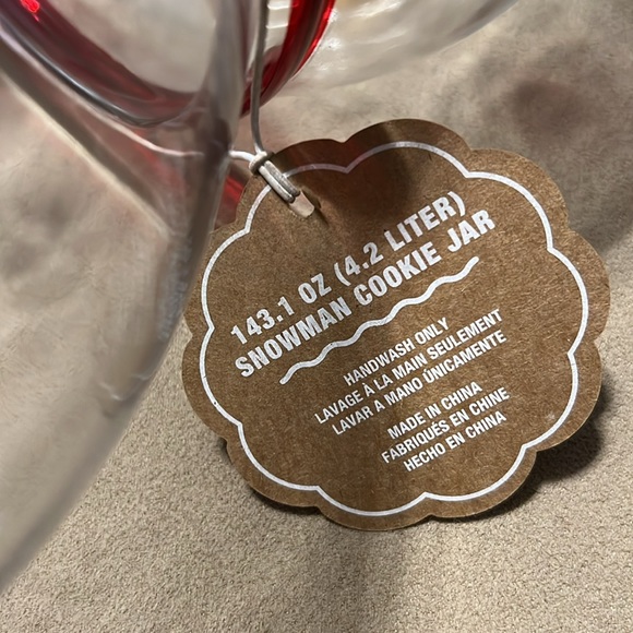 Sleigh Bell Bistro Winter Sweets Snowman Cookie Jar 4.2L (143.1 Oz.) New w/Tag - Picture 6 of 10